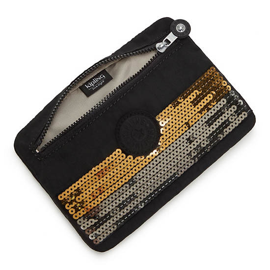 Kipling Rumi Slim Case Bags Black Retro Sequins | AU 2170SG